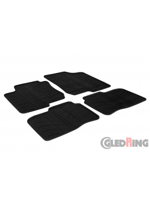 Original Gledring Passform Fußmatten Gummimatten 4 Tlg. Loch Fix. - Kia Ceed 2007-2011